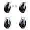 Service Caster 8 Inch Kingpinless Glass Filled Nylon Wheel Caster Swivel Locks 2 Rigid, 2PK SCC-KP30S820-GFNR-BSL-2-R-2 - alternate 1
